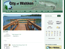 Tablet Screenshot of cityofwahkon.com